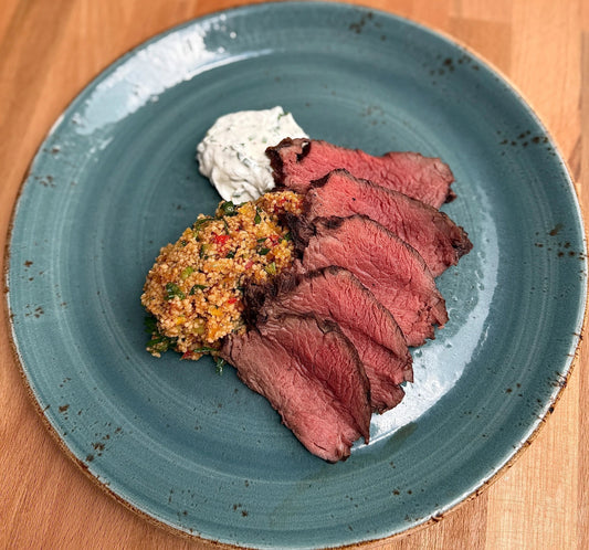 Hüftfilet mit Couscous-Salat - fleisch.mom