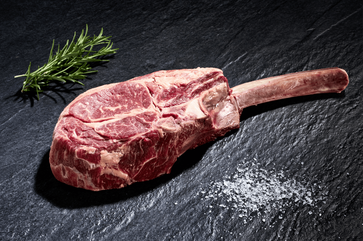 Spanien Angus Cebon Tomahawk Steak vom Nacken - fleisch.mom